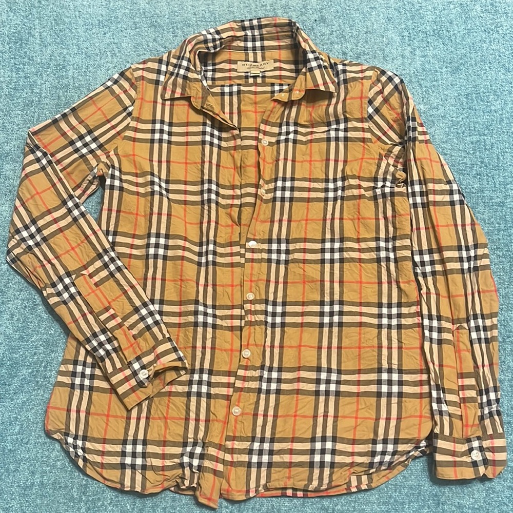 Burberry Plaid Long sleeve top, Worn 2x